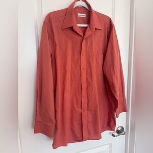 Pierre Cardin Terracotta Orange Button Down Shirt
